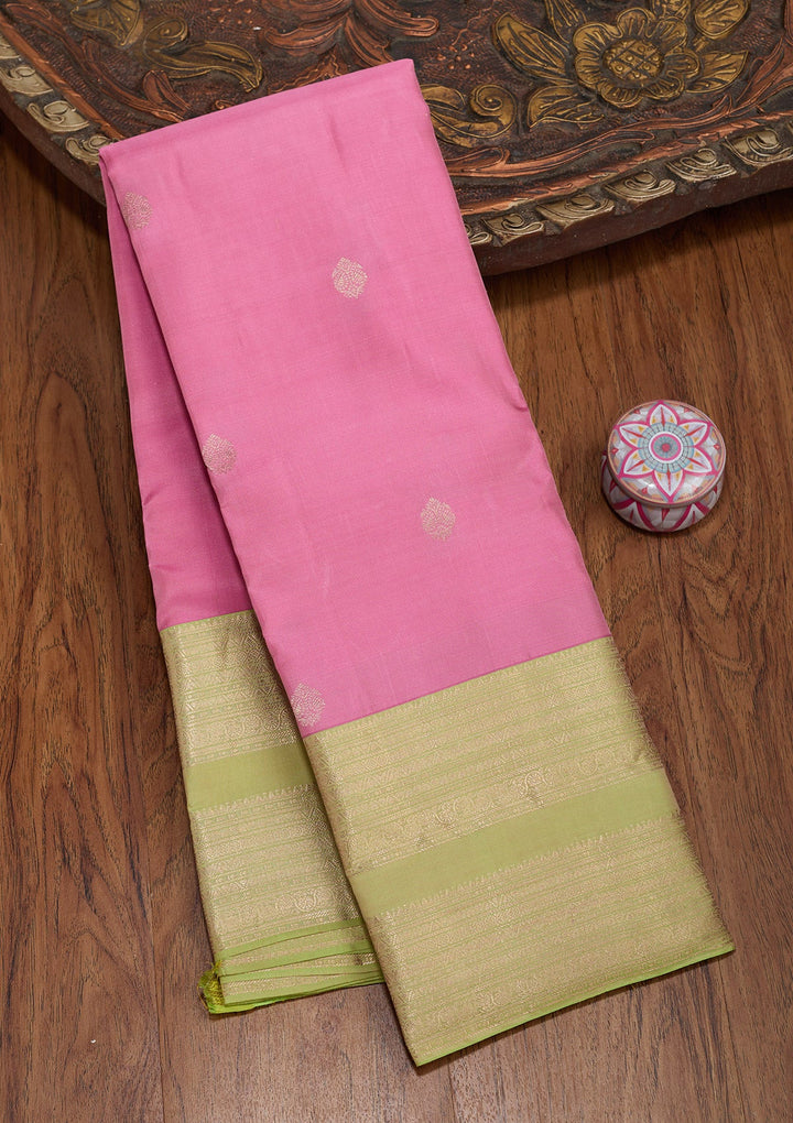 Pink Zariwork Pure Silk Saree-koskii