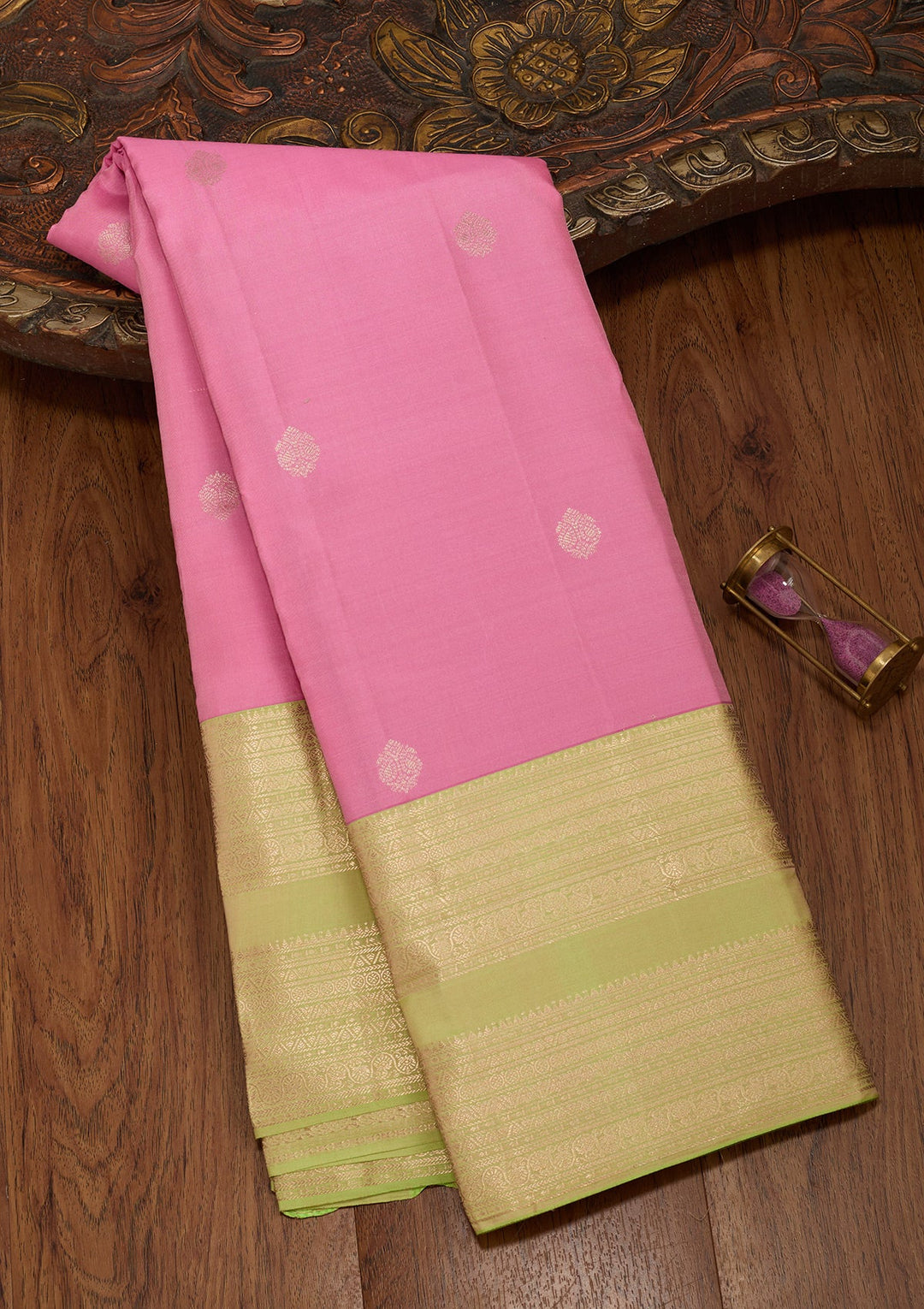 Pink Zariwork Pure Silk Saree-koskii