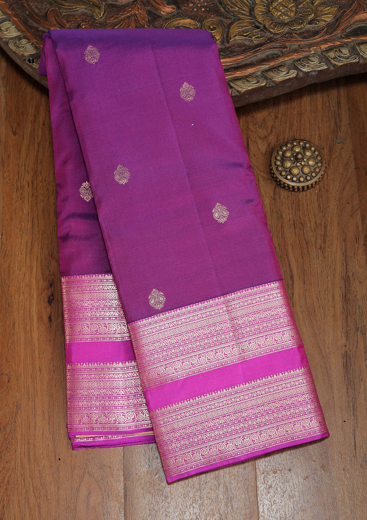 Purple Zariwork Pure Silk Saree