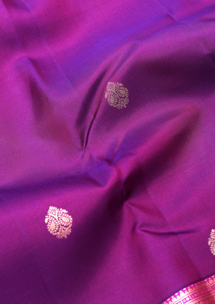 Purple Zariwork Pure Silk Saree