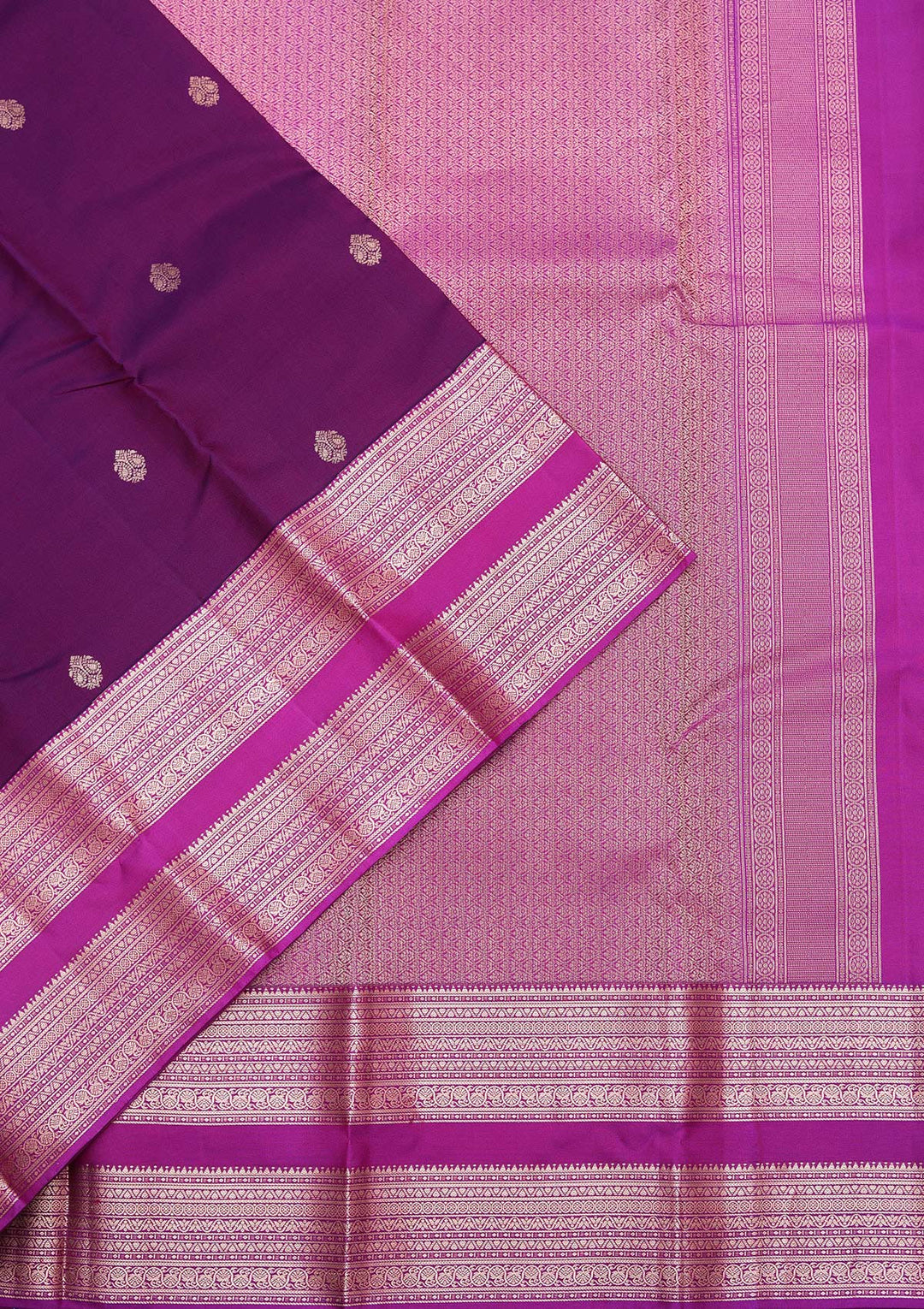 Purple Zariwork Pure Silk Saree