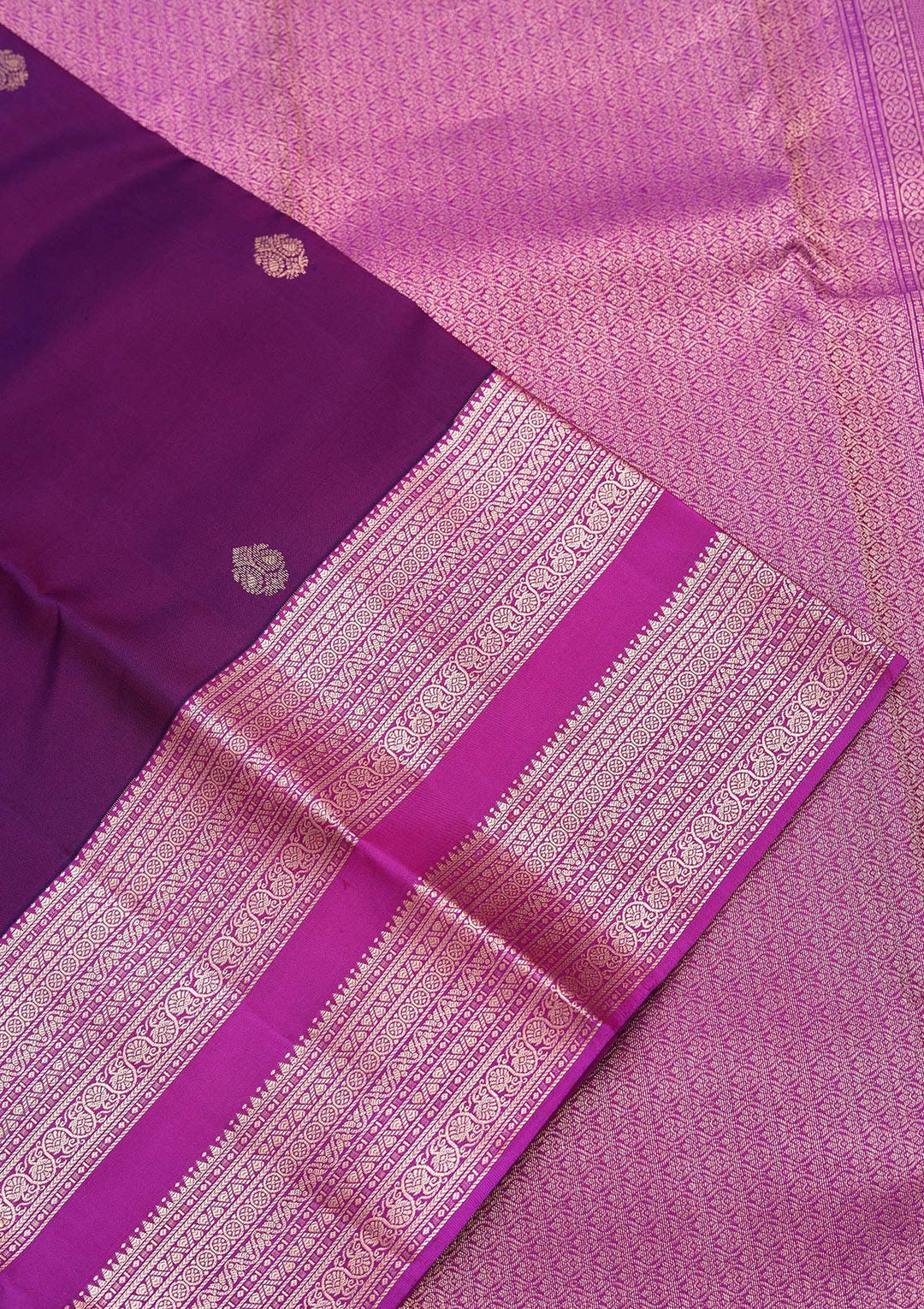 Purple Zariwork Pure Silk Saree
