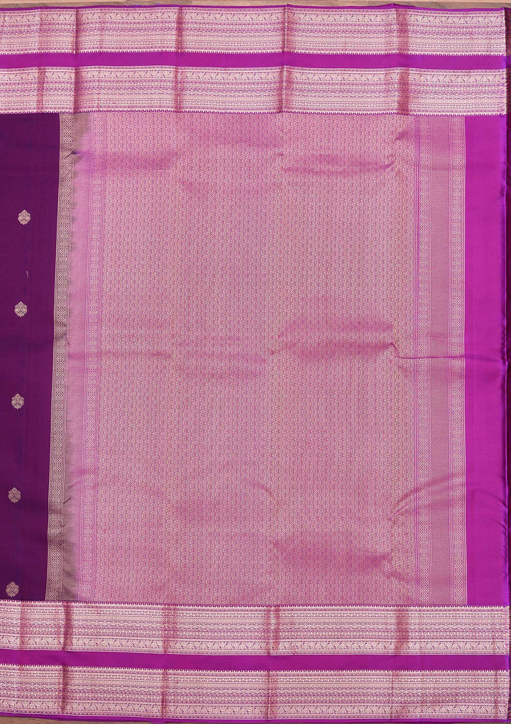Purple Zariwork Pure Silk Saree