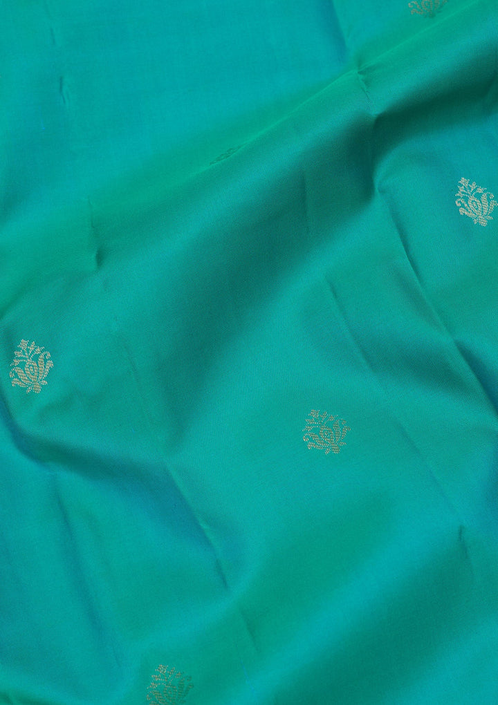 Rama Green Zariwork Pure Silk Saree