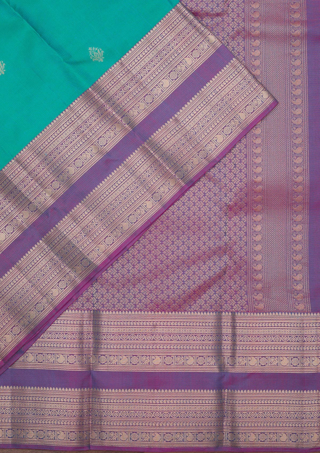Rama Green Zariwork Pure Silk Saree