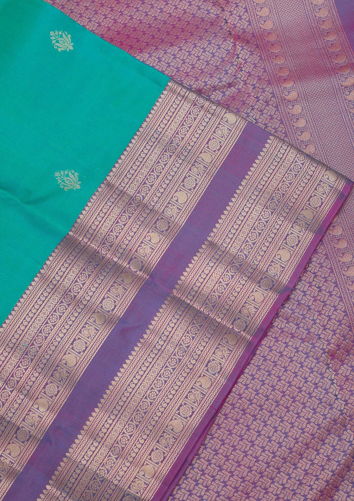 Rama Green Zariwork Pure Silk Saree