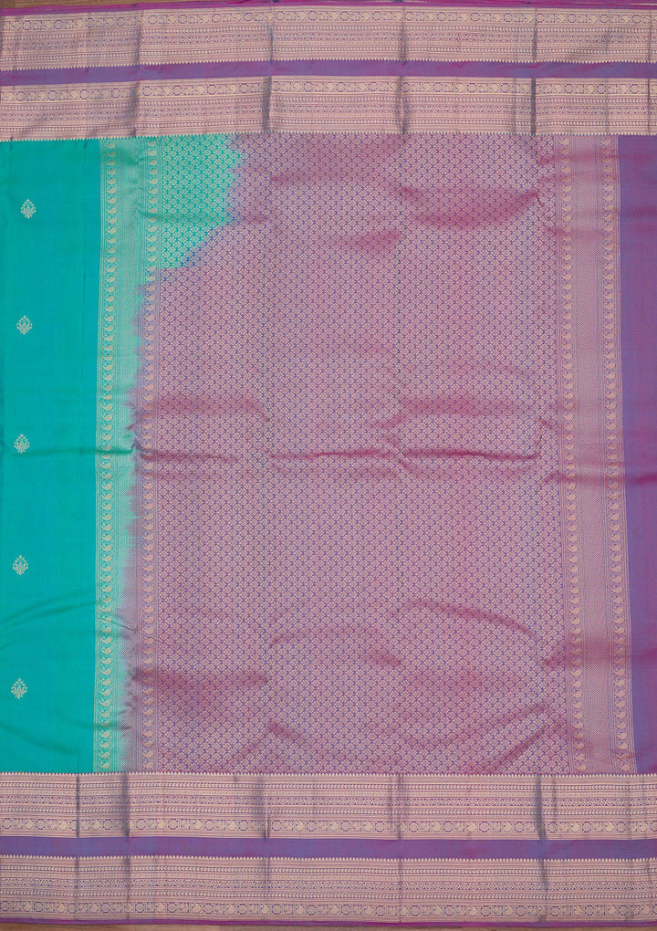 Rama Green Zariwork Pure Silk Saree