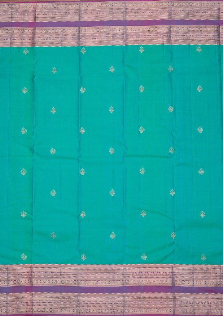Rama Green Zariwork Pure Silk Saree