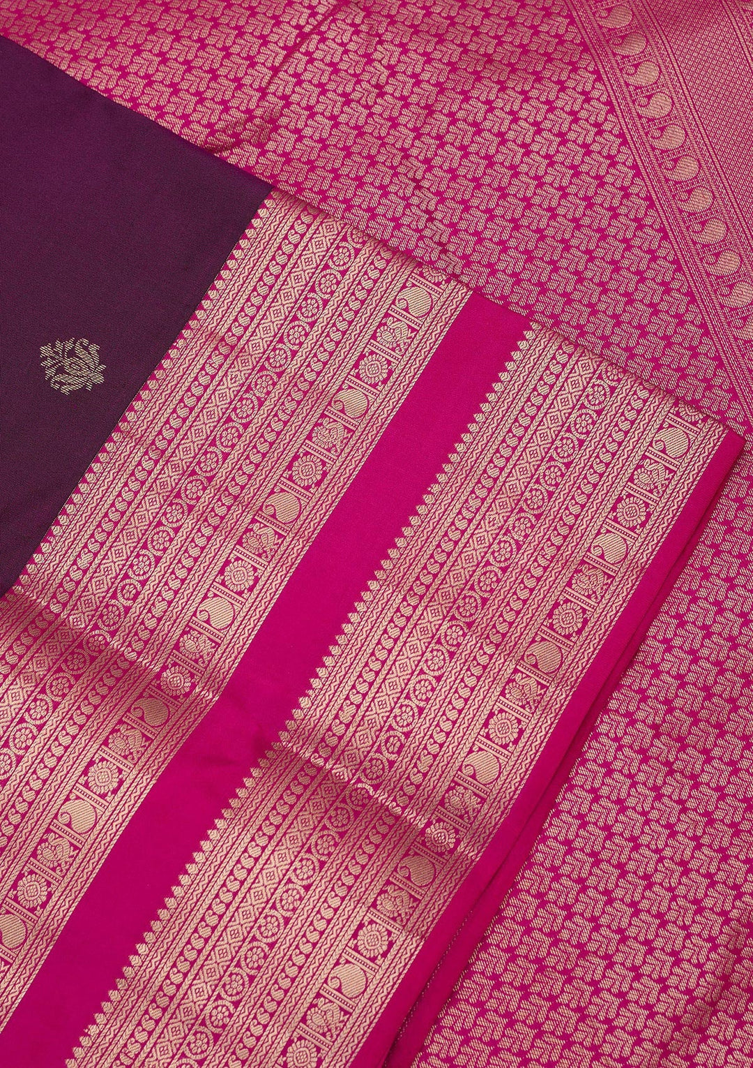 Wine Zariwork Pure Silk Saree