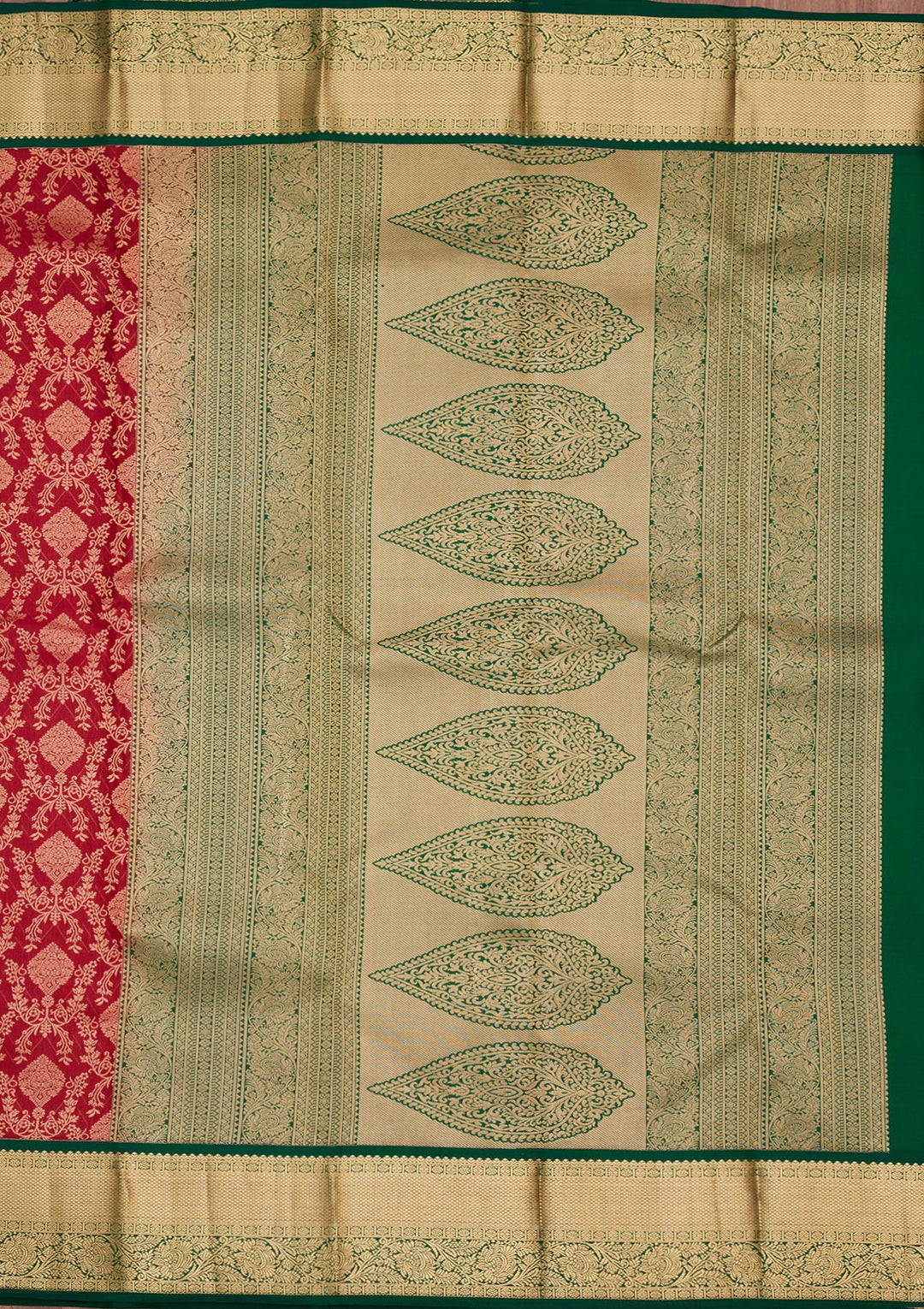 Maroon Zariwork Pure Silk Saree-koskii