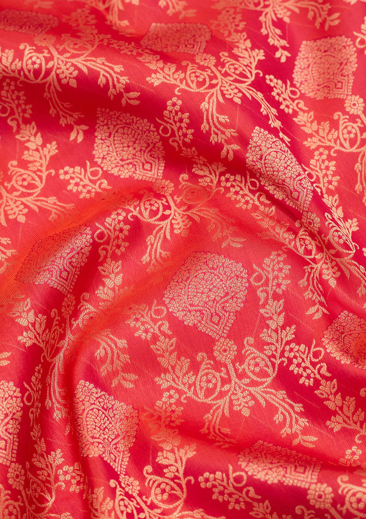 Pink Zariwork Pure Silk Saree-koskii