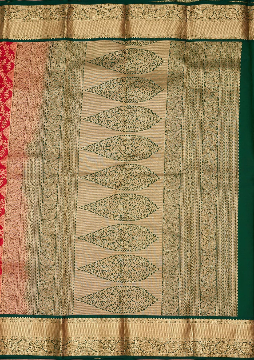 Red Zariwork Pure Silk Saree-koskii