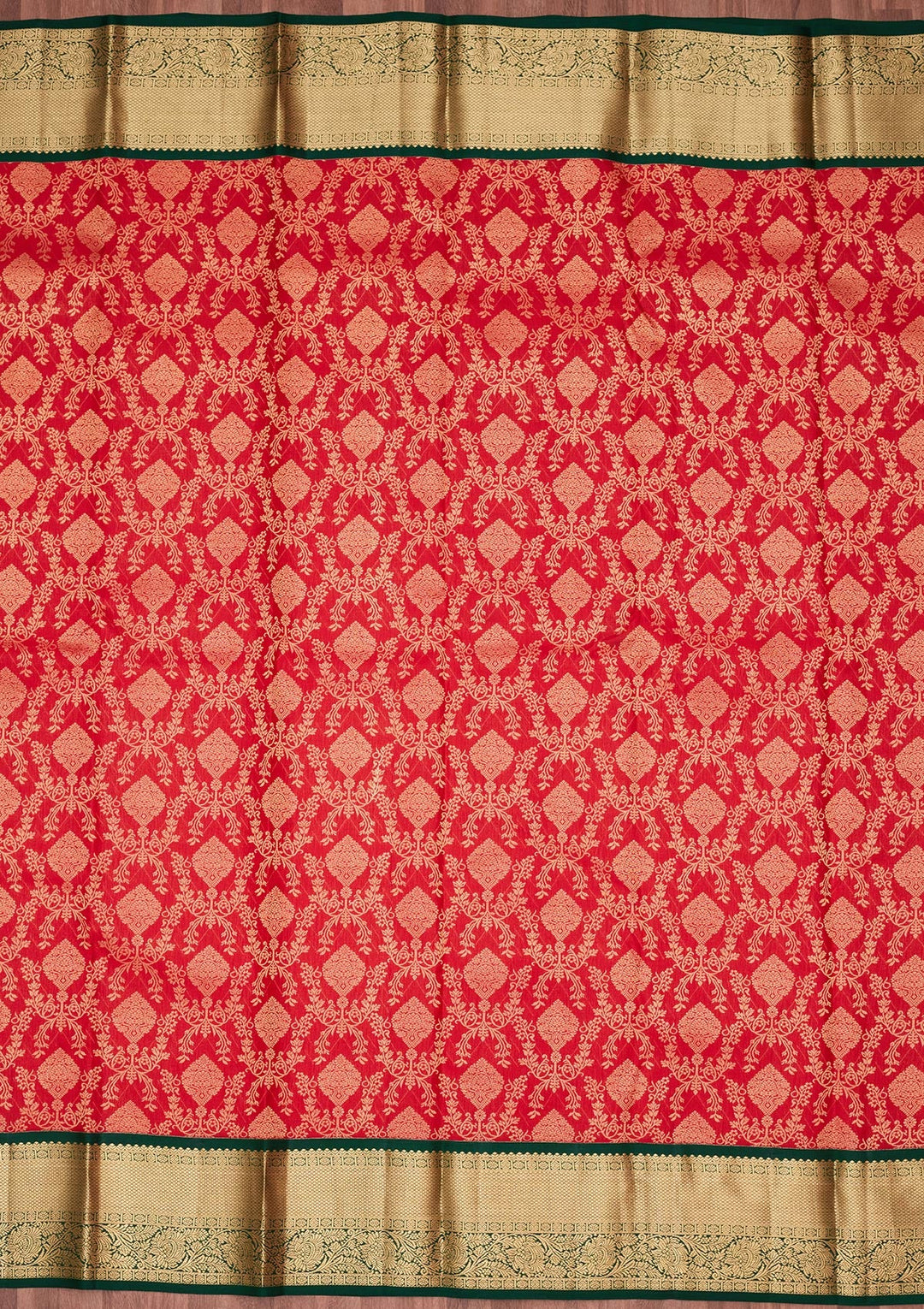 Red Zariwork Pure Silk Saree-koskii