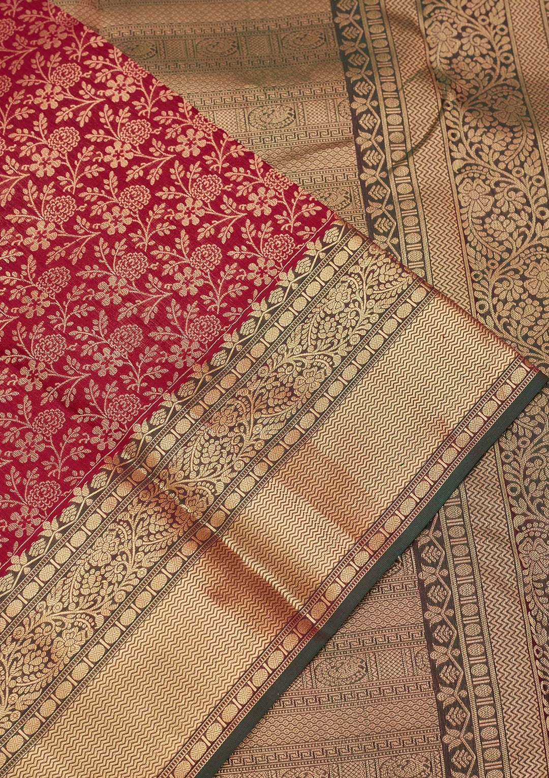 Maroon Zariwork Pure Silk Saree-koskii