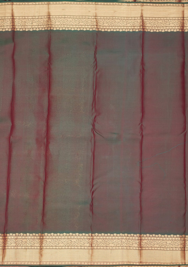Maroon Zariwork Pure Silk Saree-koskii