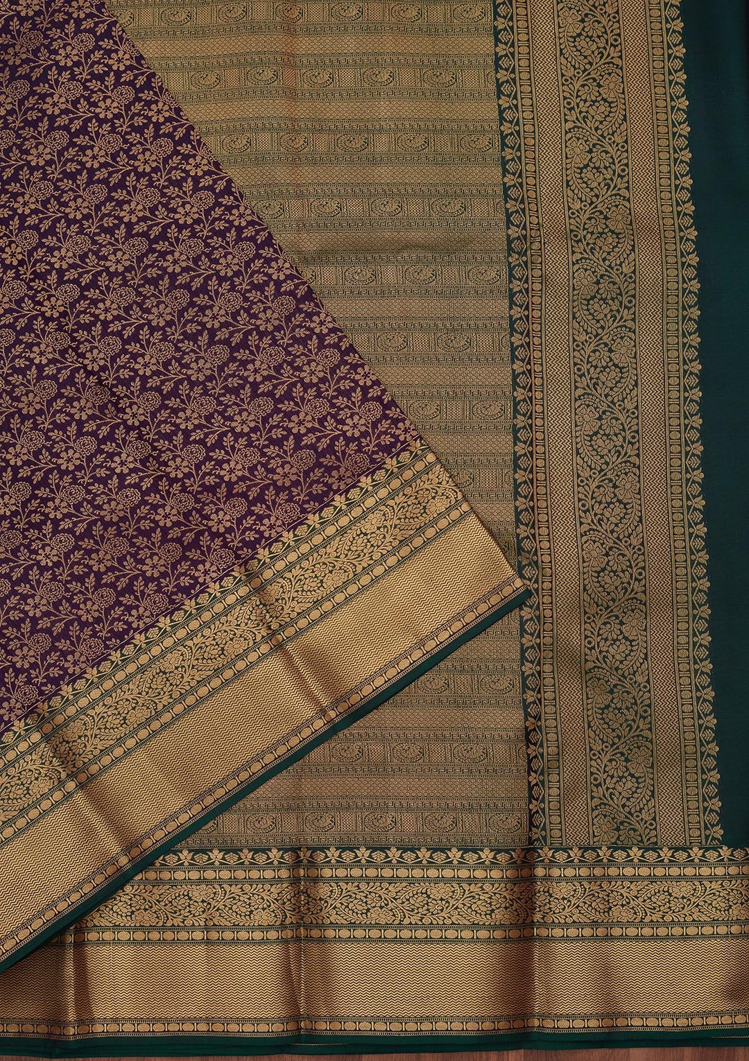 Navy Blue Zariwork Pure Silk Saree-koskii