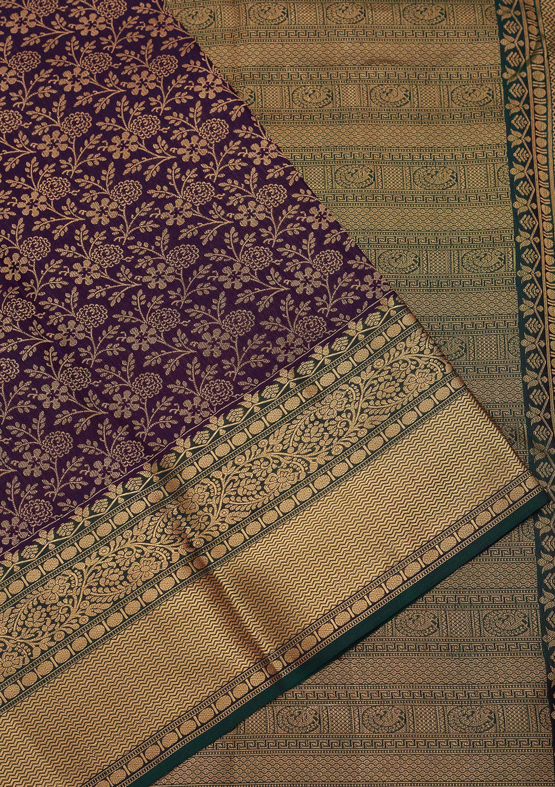 Navy Blue Zariwork Pure Silk Saree-koskii