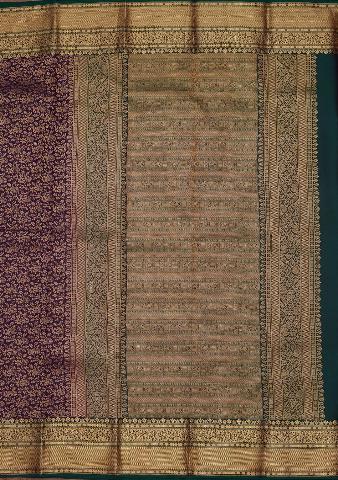Navy Blue Zariwork Pure Silk Saree-koskii