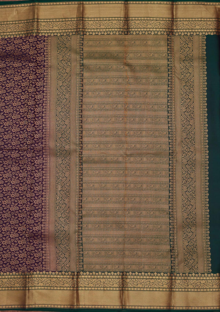 Navy Blue Zariwork Pure Silk Saree-koskii