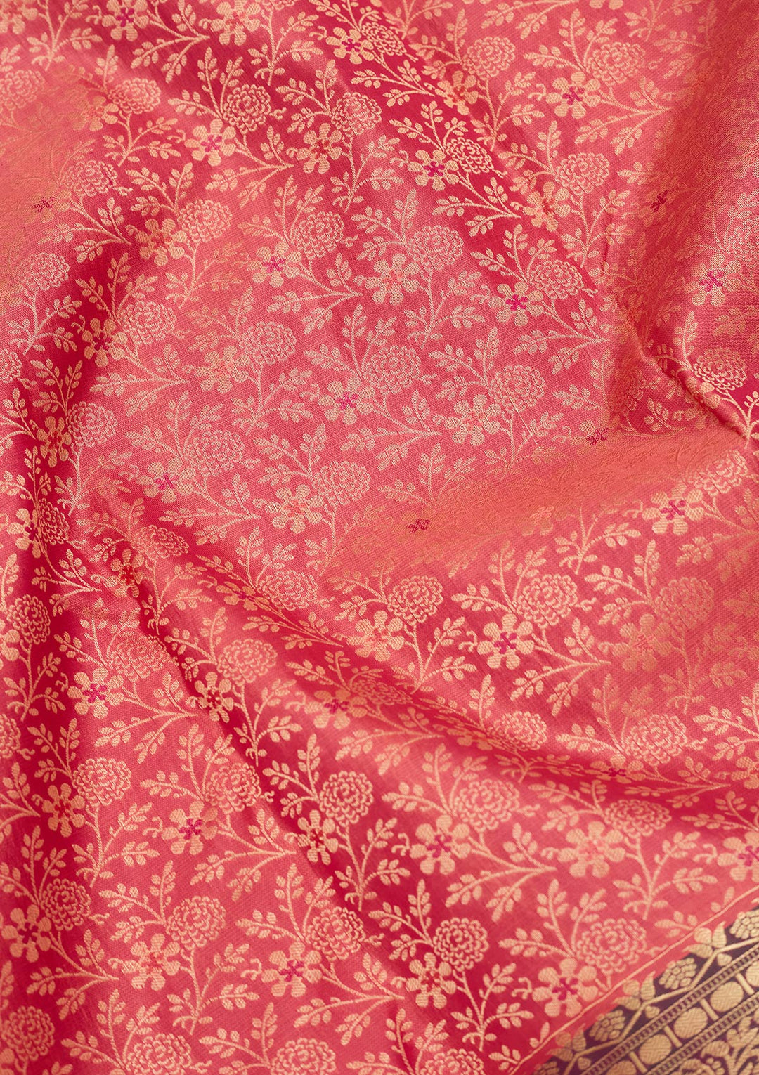 Onion Pink Zariwork Pure Silk Saree-koskii