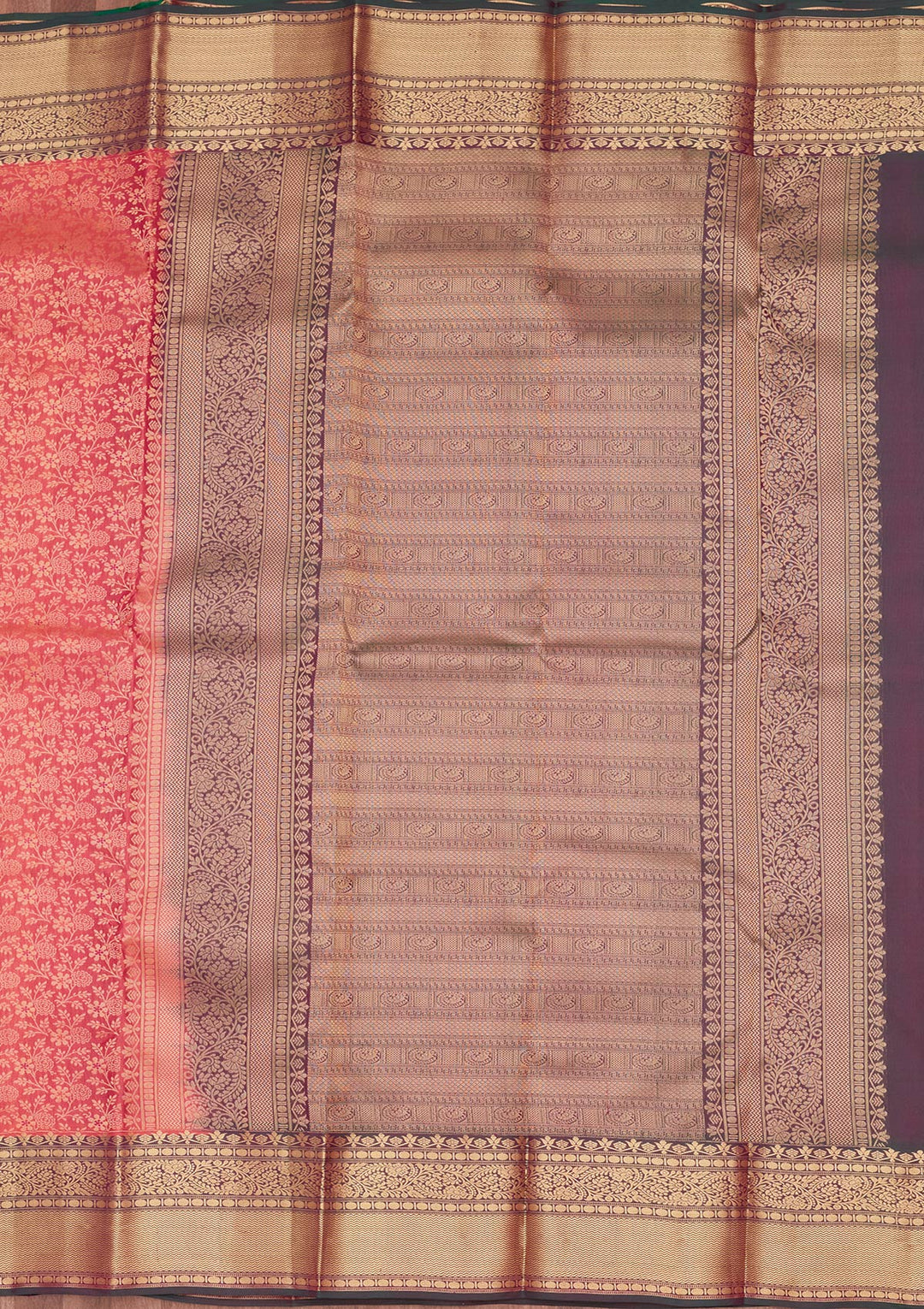 Onion Pink Zariwork Pure Silk Saree-koskii