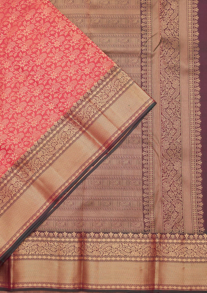 Pink Zariwork Pure Silk Saree-koskii