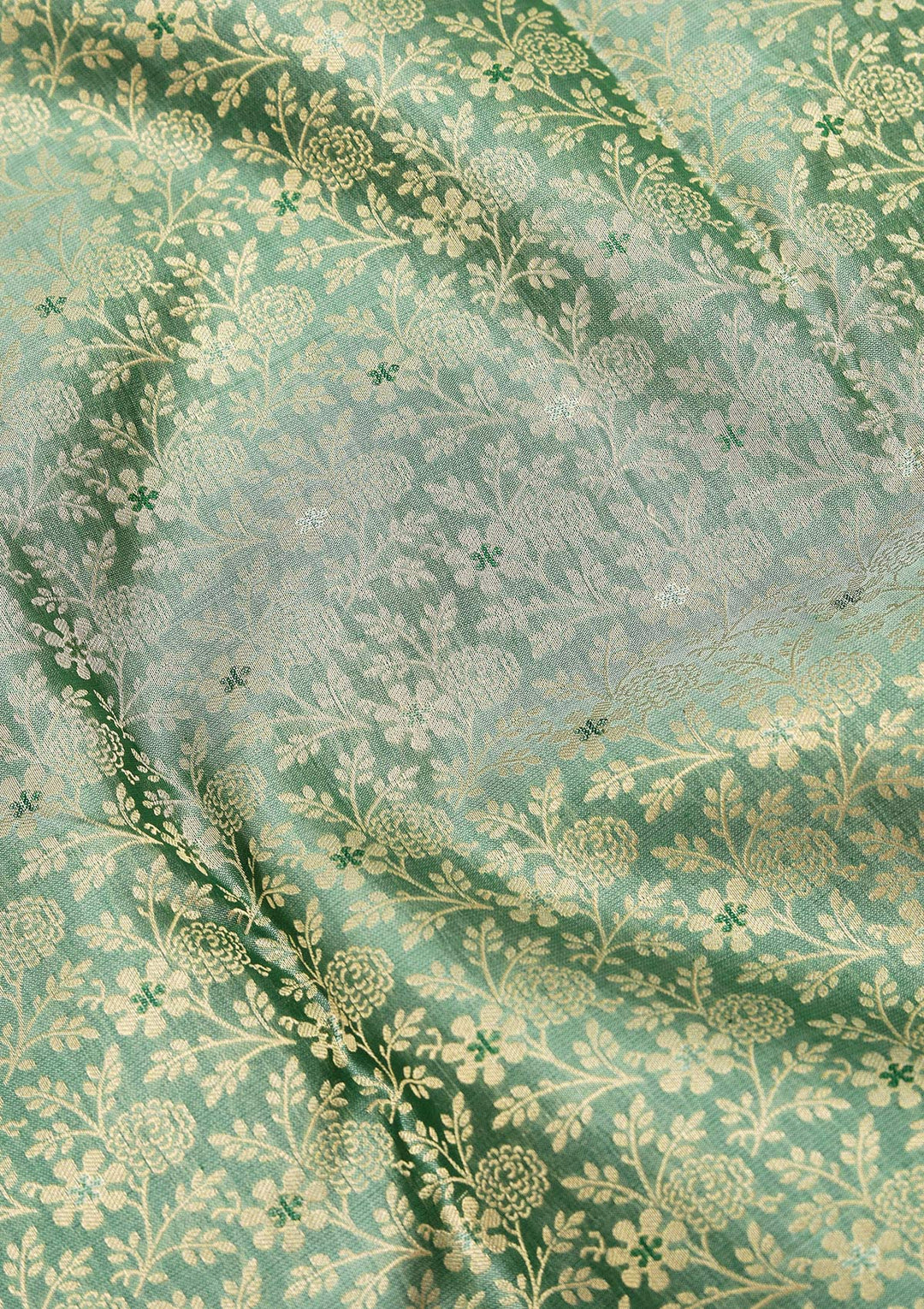 Sea Green Zariwork Pure Silk Saree