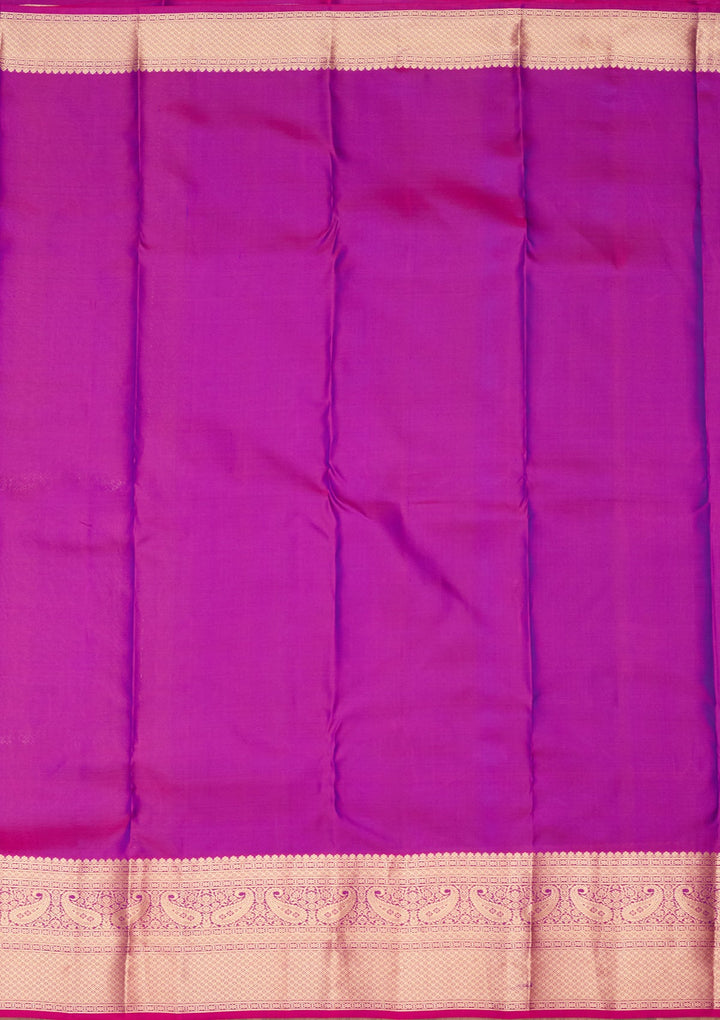 Peacock Blue Zariwork Pure Silk Saree-koskii