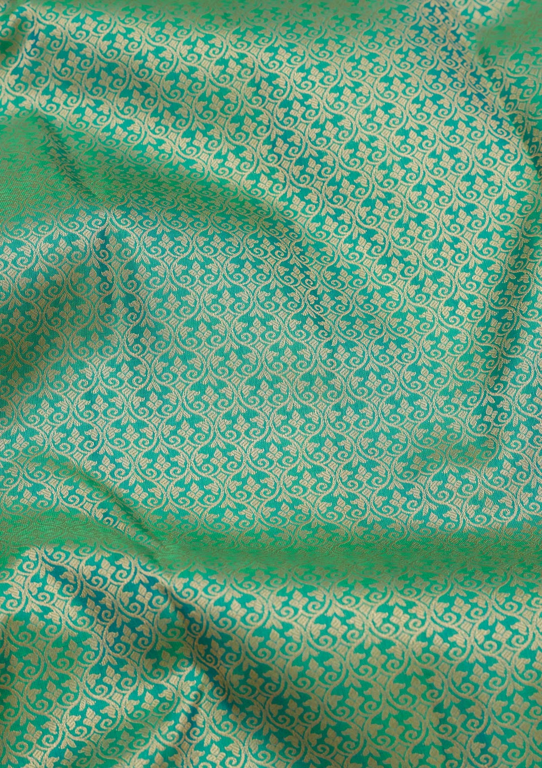 Rama Green Zariwork Pure Silk Saree-koskii