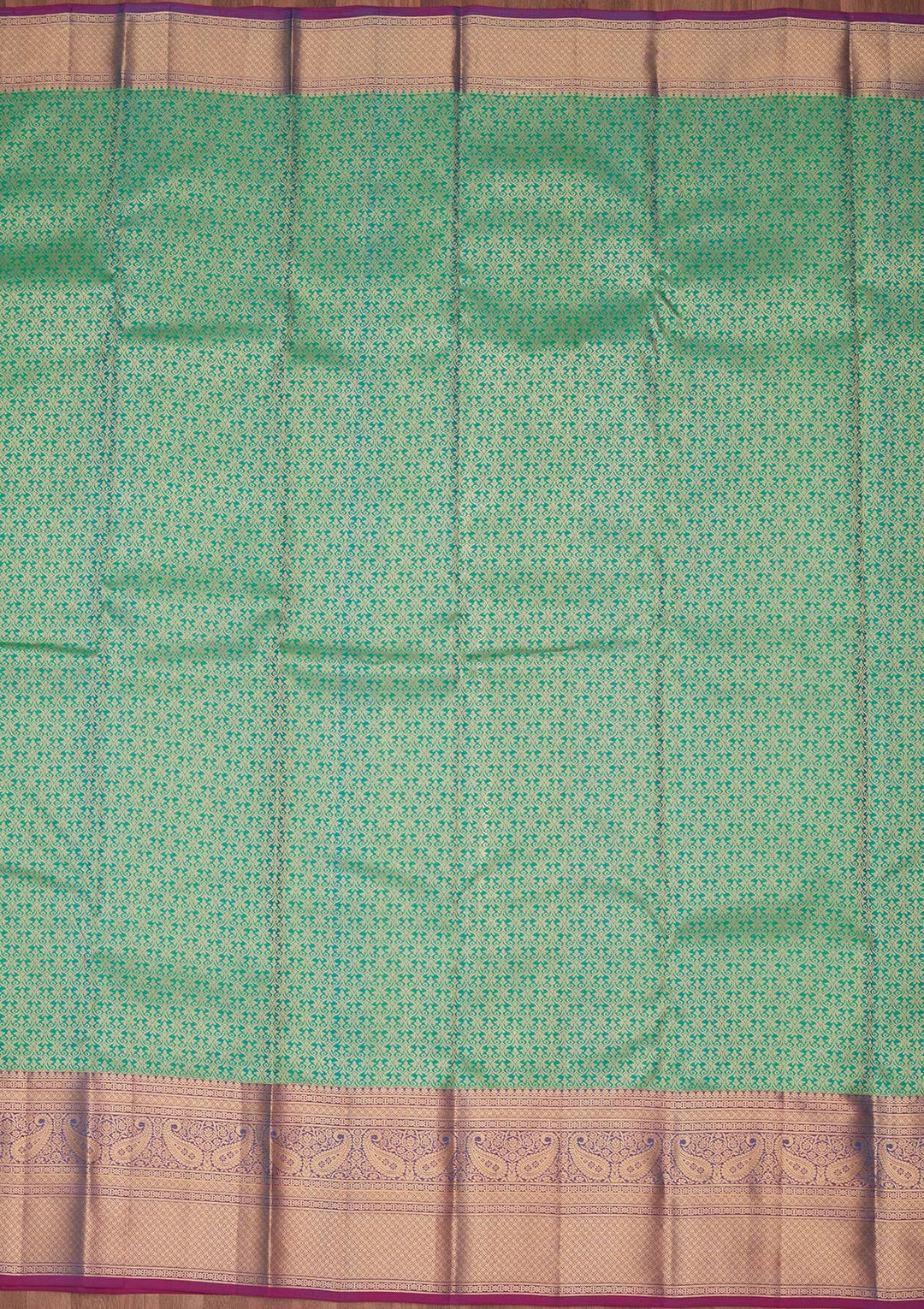 Rama Green Zariwork Pure Silk Saree-koskii