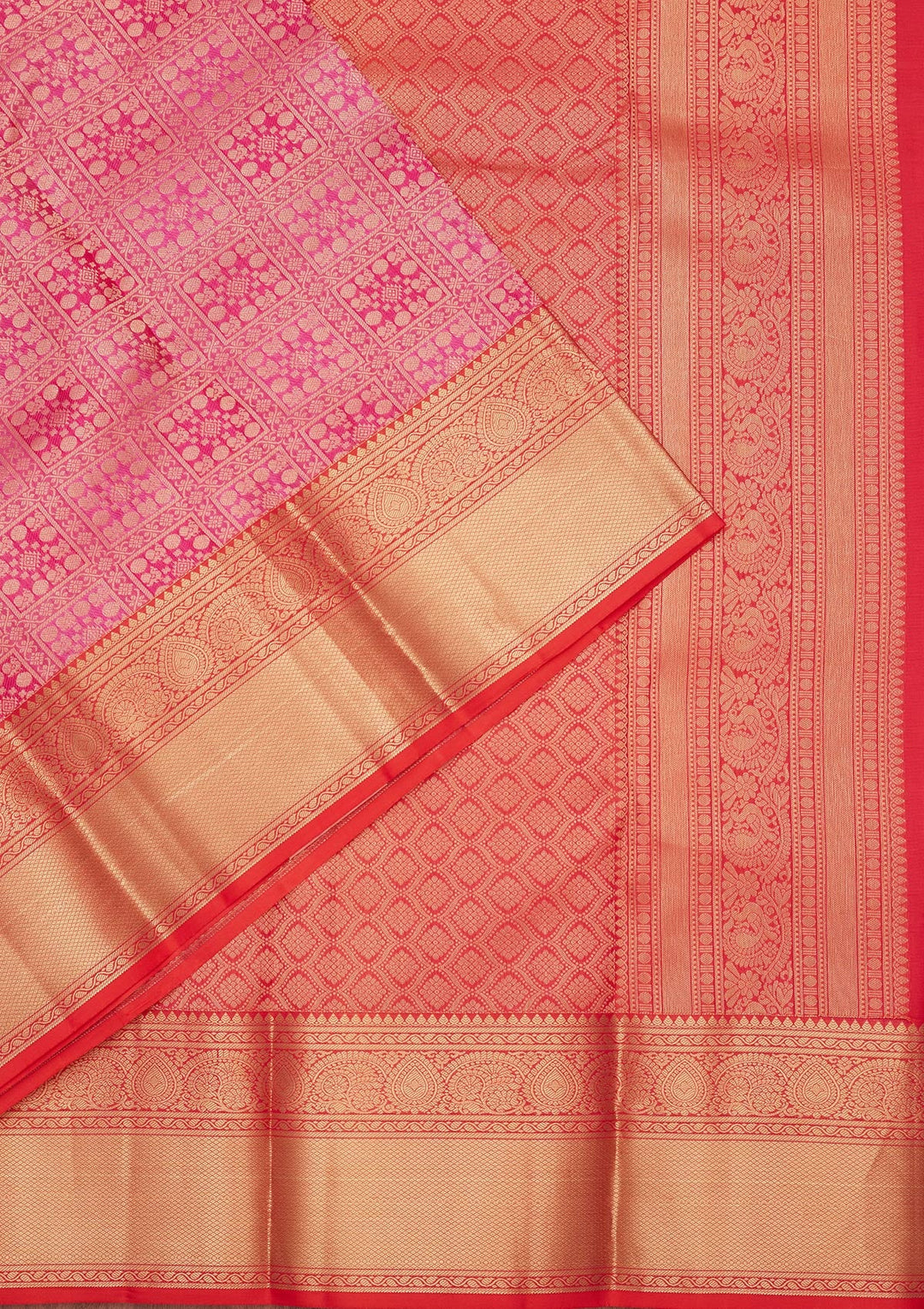 Rani Pink Zariwork Pure Silk Silk_Saree-koskii