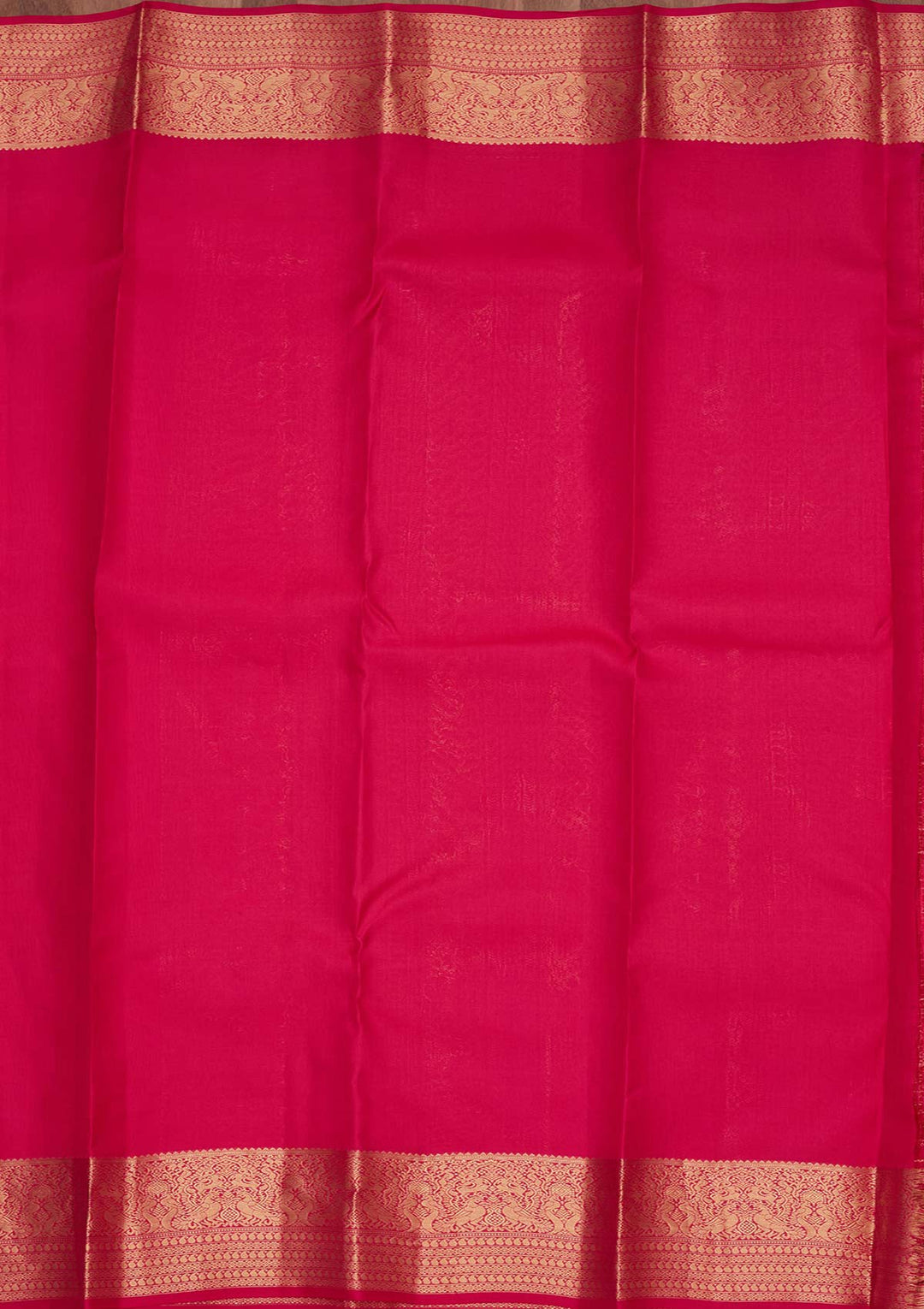 Rust Zariwork Pure Silk Saree-koskii
