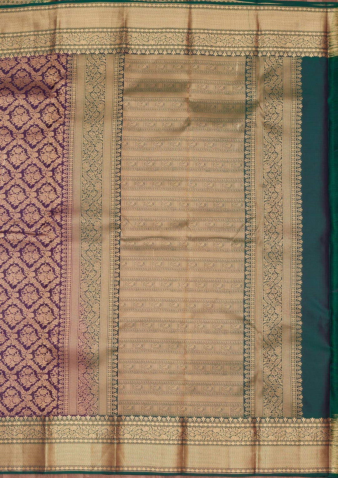 Navy Blue Zariwork Pure Silk Saree-koskii