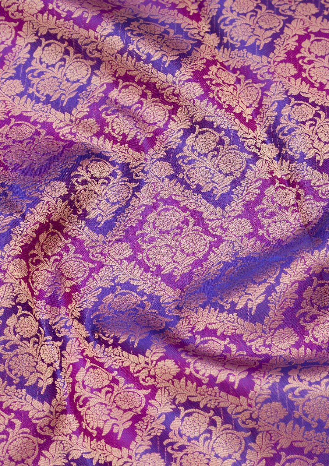 Purple Zariwork Pure Silk Saree-koskii