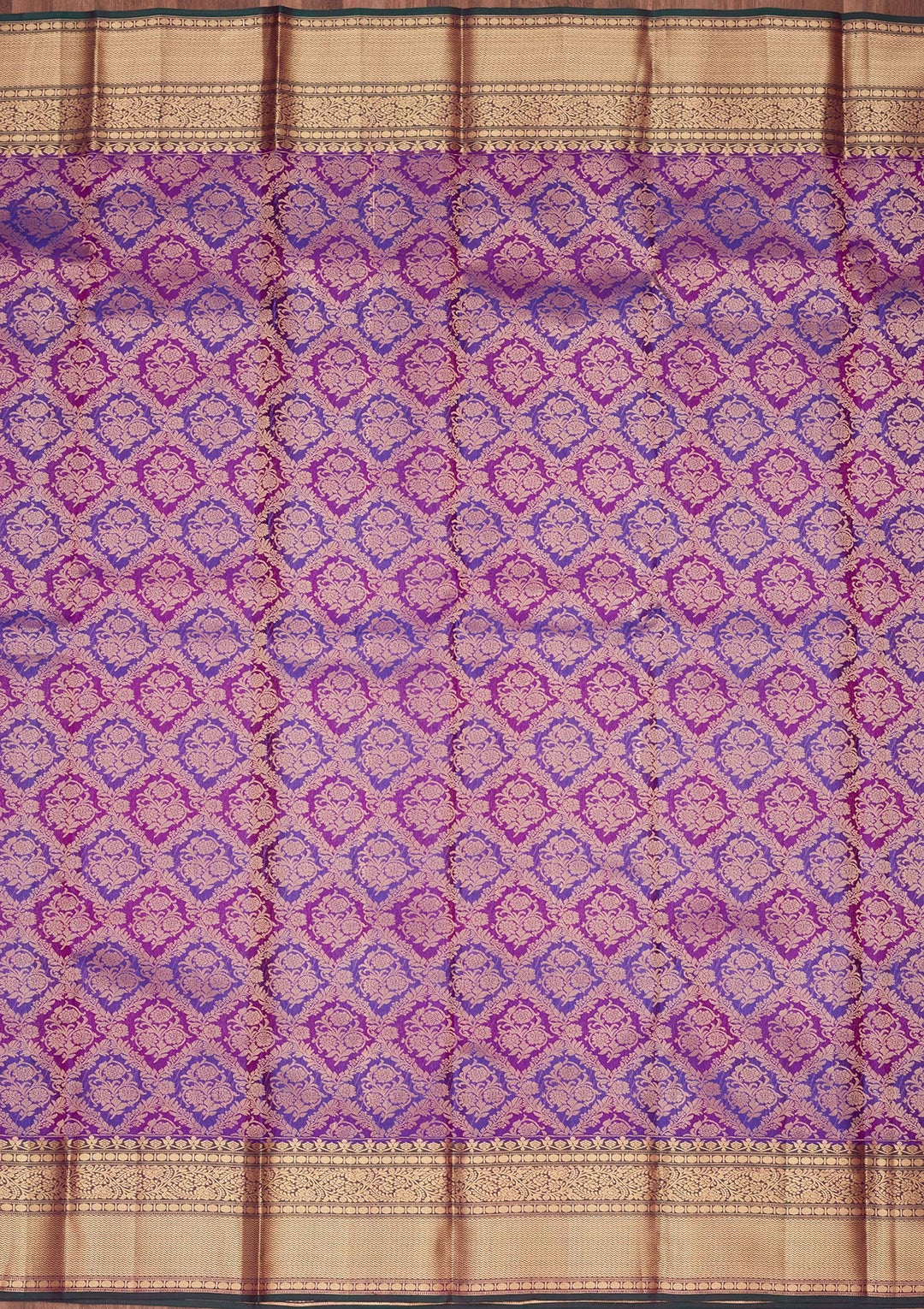 Purple Zariwork Pure Silk Saree-koskii