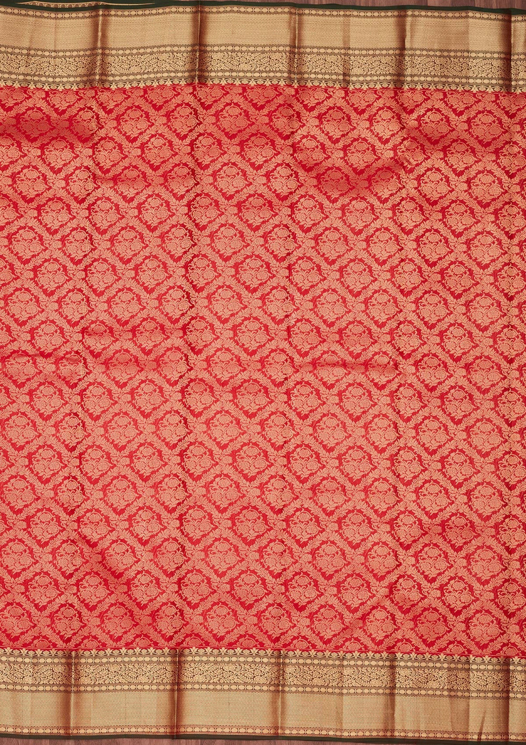 Red Zariwork Pure Silk Saree-koskii