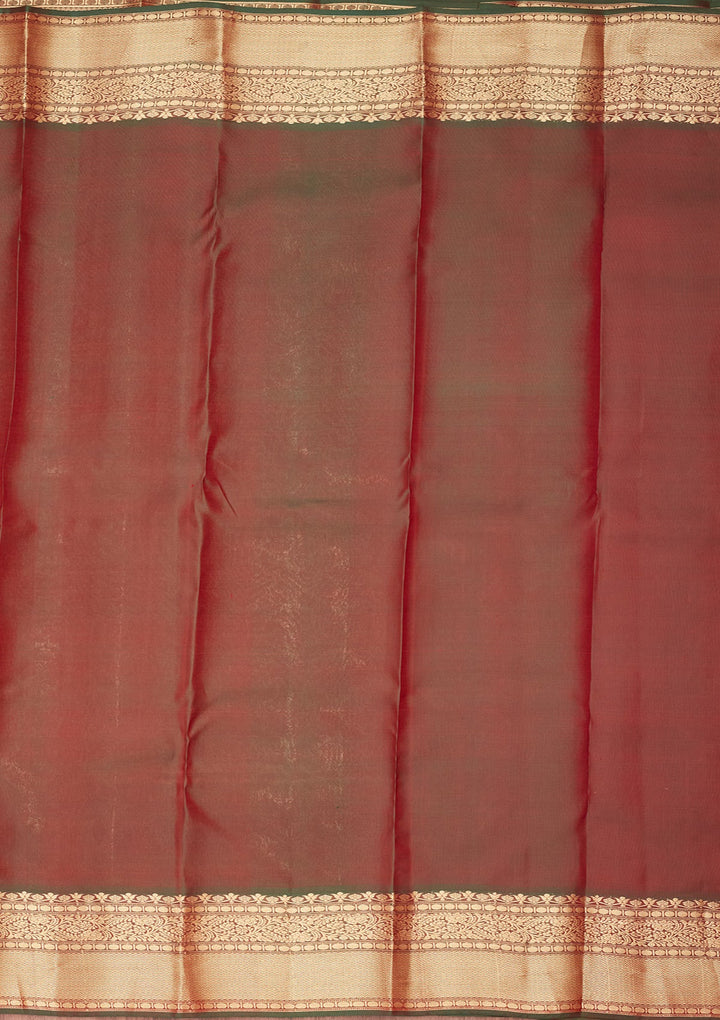 Red Zariwork Pure Silk Saree-koskii