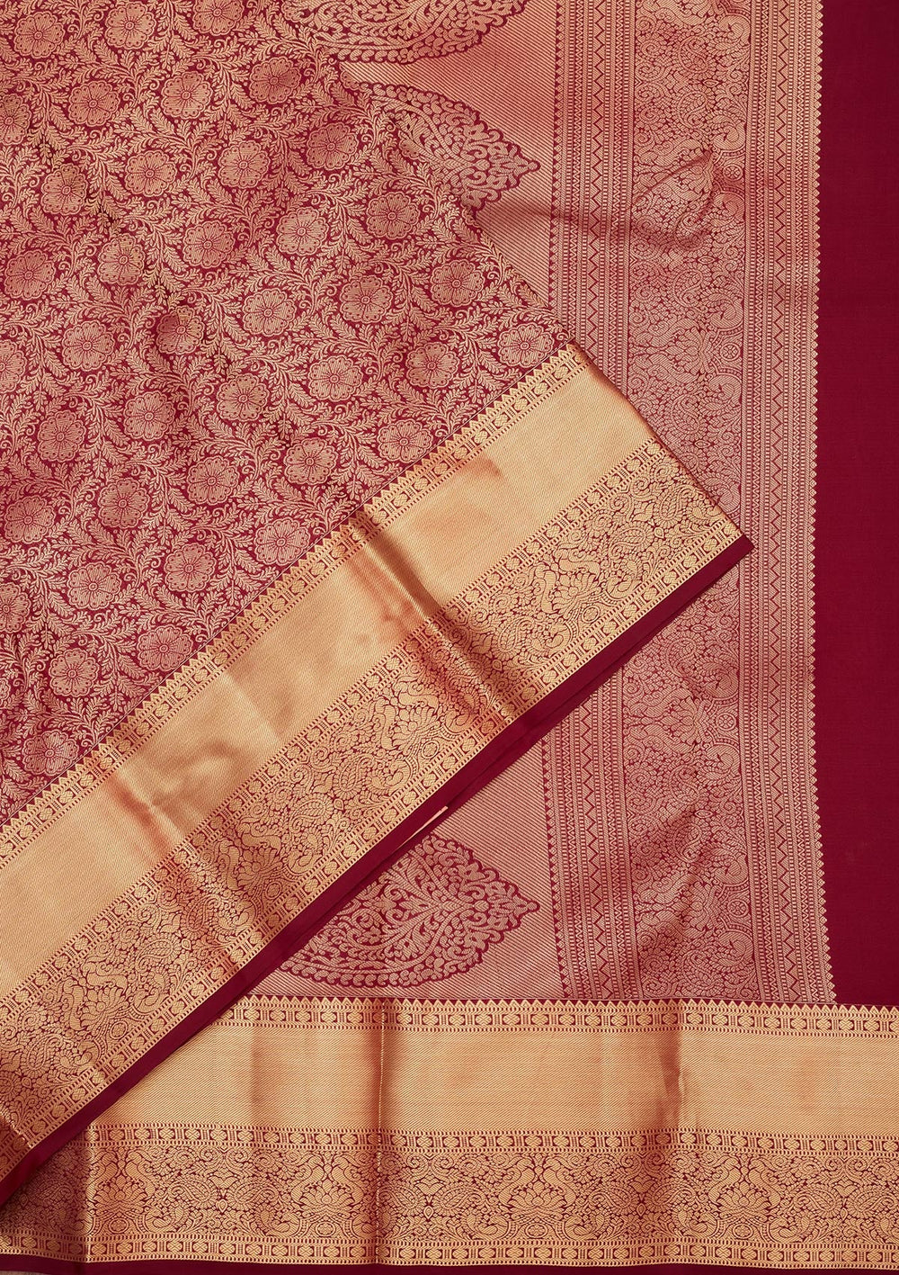 Brown Zariwork Pure Silk Saree-koskii