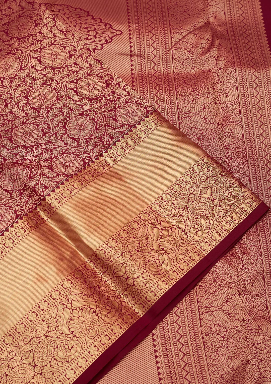 Brown Zariwork Pure Silk Saree-koskii