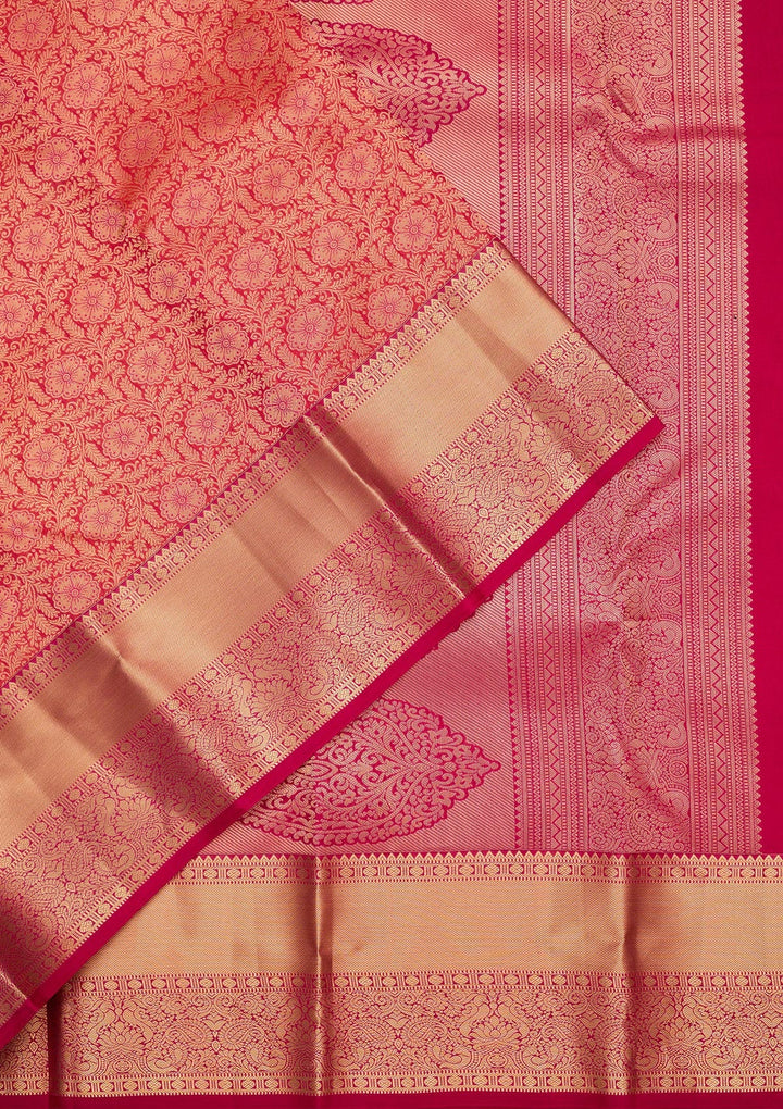 Pink Zariwork Pure Silk Saree-koskii
