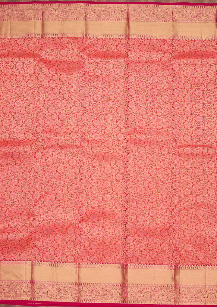 Pink Zariwork Pure Silk Saree-koskii
