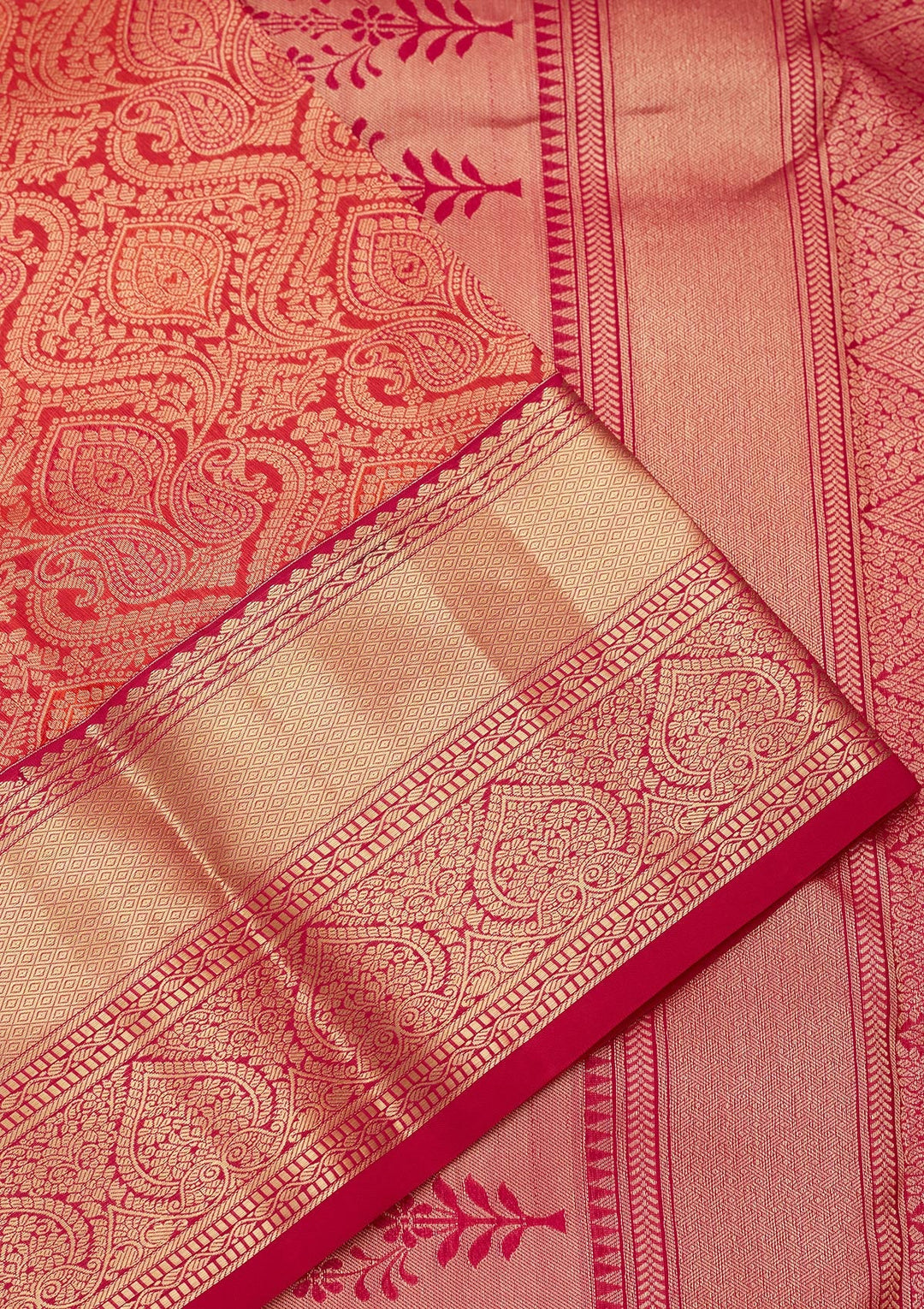 Orange Zariwork Pure Silk Saree-koskii
