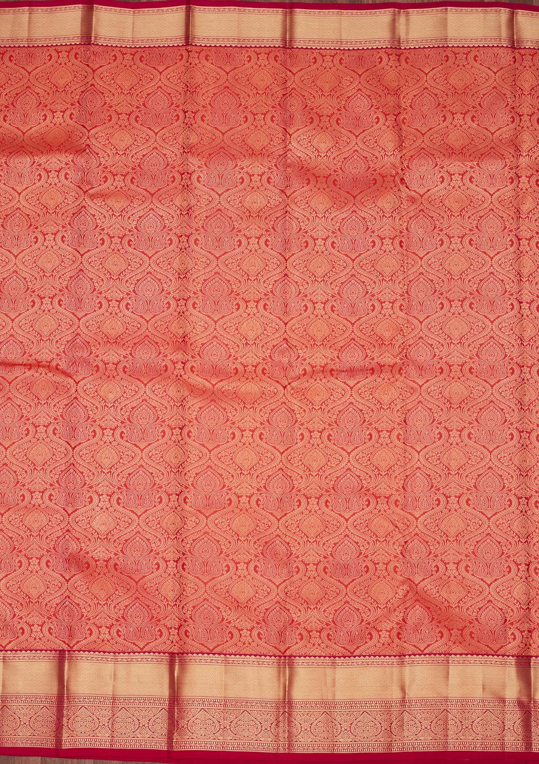 Orange Zariwork Pure Silk Saree-koskii