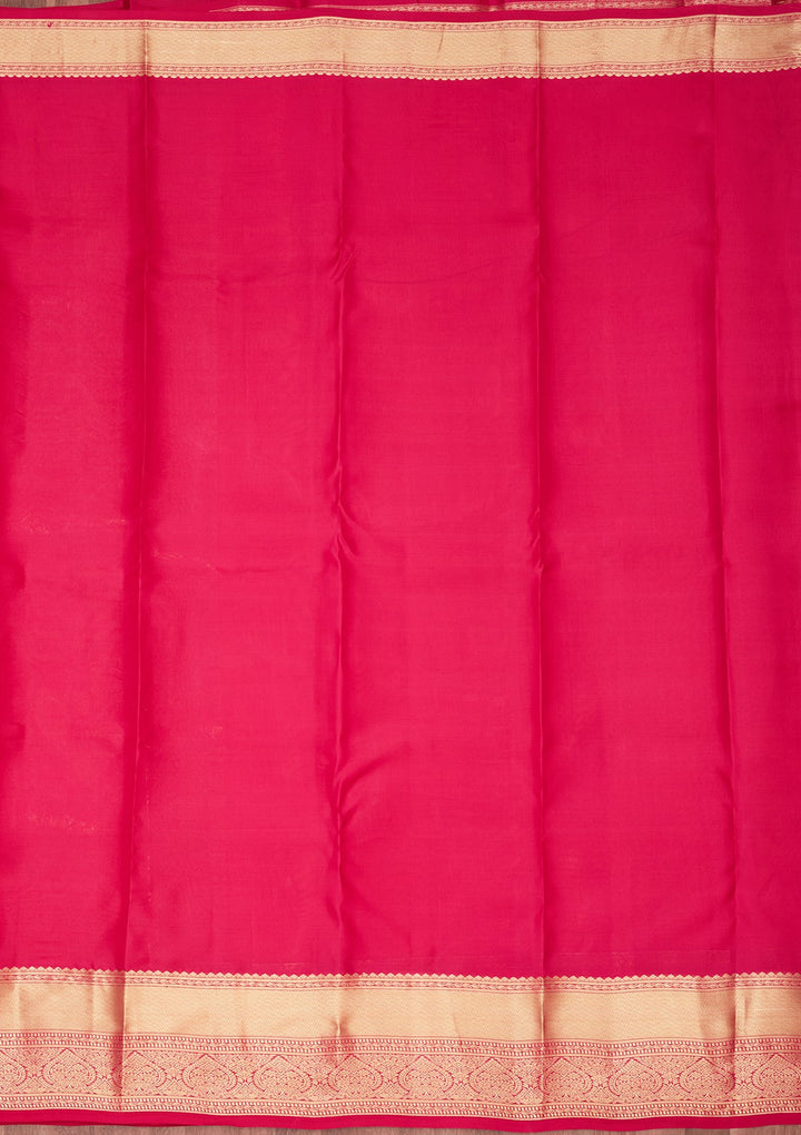 Orange Zariwork Pure Silk Saree-koskii