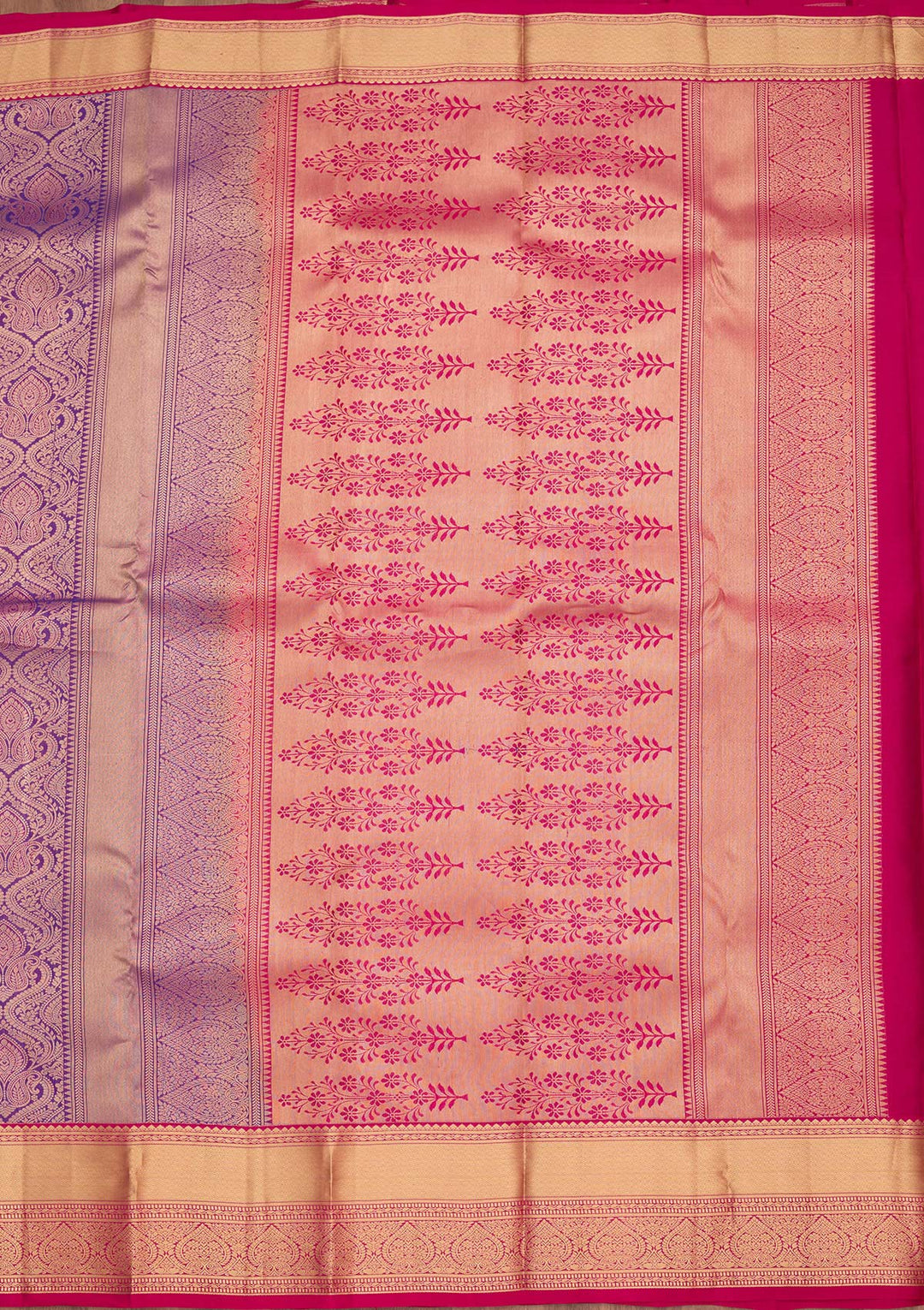Purple Zariwork Pure Silk Saree-koskii