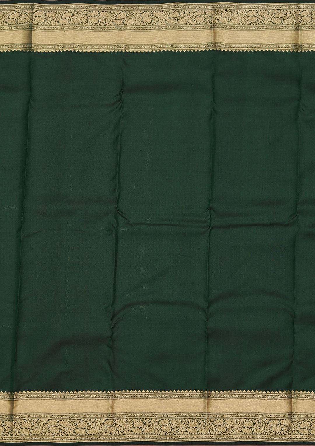 Bottle Green Zariwork Pure Silk Saree