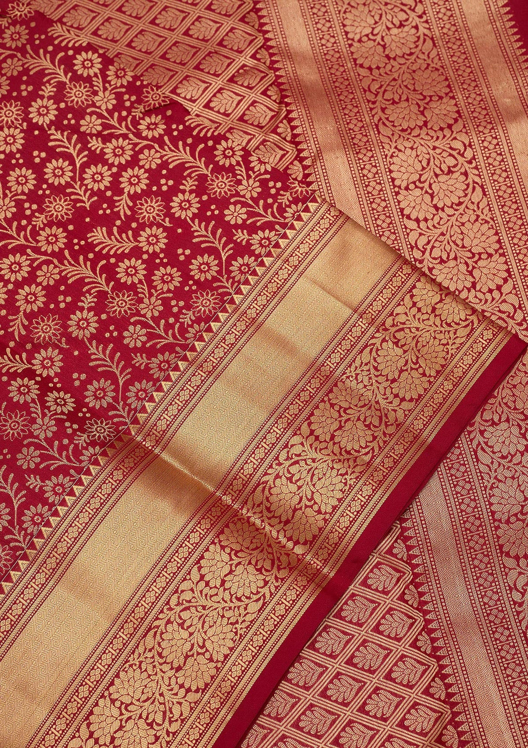 Maroon Zariwork Pure Silk Saree