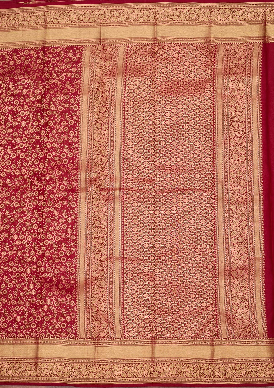 Maroon Zariwork Pure Silk Saree