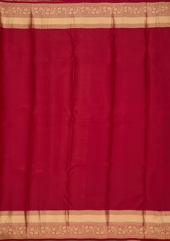 Maroon Zariwork Pure Silk Saree