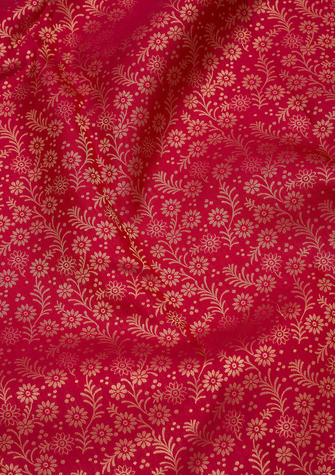Rani Pink Zariwork Pure Silk Saree